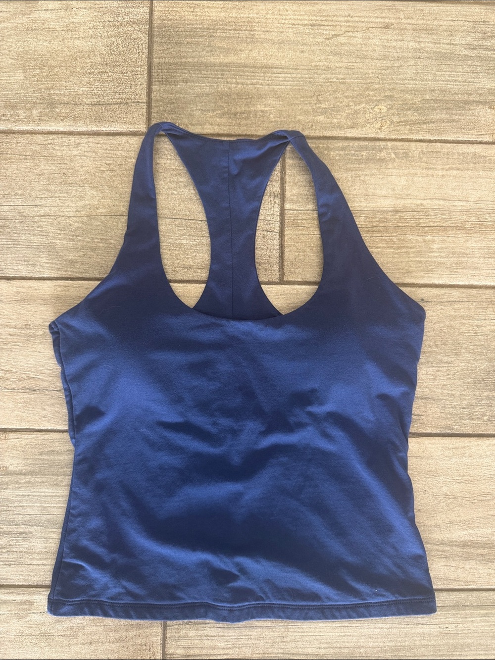 Abercrombie & Fitch Navy Bra Free Racerback Tank Top